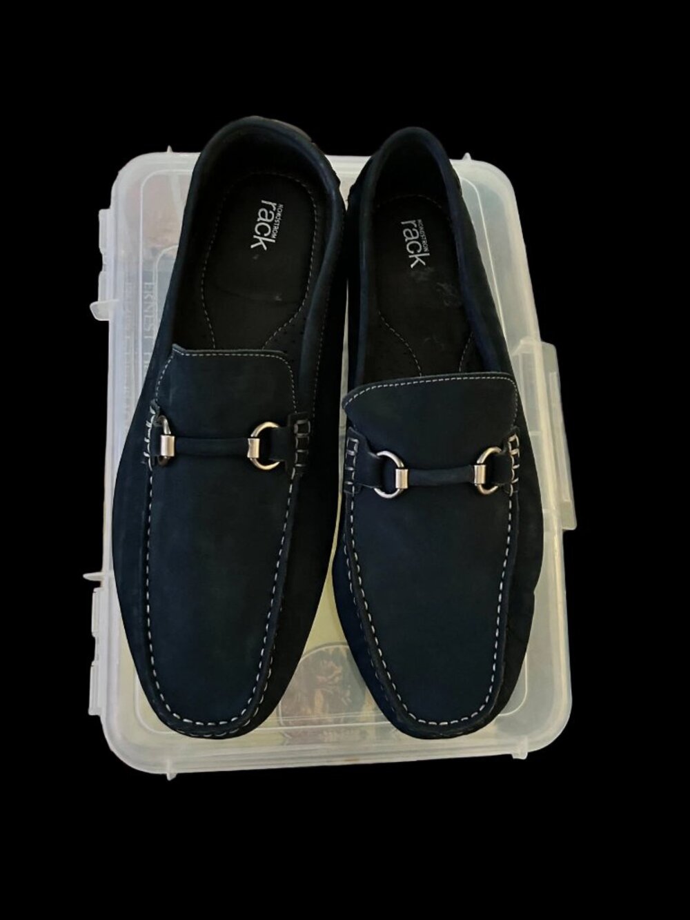 Nordstrom "Tomas" Men's Blue Suede Driving Moccasins (Model M23320)